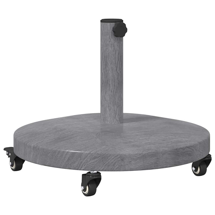 Vidaxl parasolvoet 24.8 kg donkergrijze houtlook rond verstelbaar