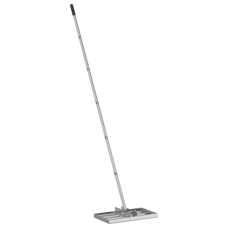 Vidaxl tuinnivelleerhark zilver 45 x 25 x 200 cm roestvrij staal