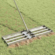 Vidaxl tuin egalisatie hark zilver 75 x 25 x 6 cm roestvrij staal - afbeelding 3