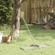 Vidaxl tuin egalisatie hark zilver 75 x 25 x 6 cm roestvrij staal