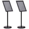 Vidaxl posterstandaards 2 pcs zwart 32.7 x 24 x 108 cm aluminium