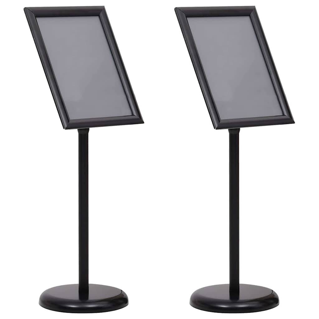 Vidaxl posterstandaards 2 st zwart 45 x 32,7 x 108 cm aluminium
