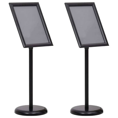 Vidaxl posterstandaards 2 st zwart 45 x 32,7 x 108 cm aluminium