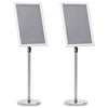 Vidaxl posterstandaards 2 pcs zilver 32.7 x 24 x 108 cm aluminium