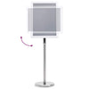Vidaxl posterstandaards 2 pcs zilver 32.7 x 24 x 108 cm aluminium
