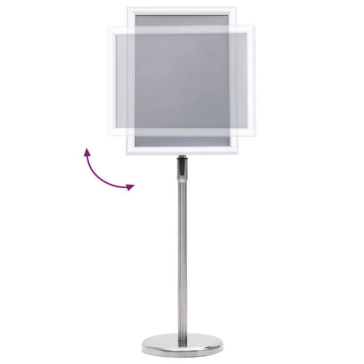 Vidaxl posterstandaards 2 st zilver 45 x 32,7 x 108 cm aluminium