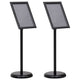 Vidaxl posterstandaards 2 st zwart 32.7 x 24 x 108 cm aluminium