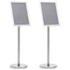 Vidaxl posterstandaards 2 st zilver 32.7 x 24 x 108 cm aluminium