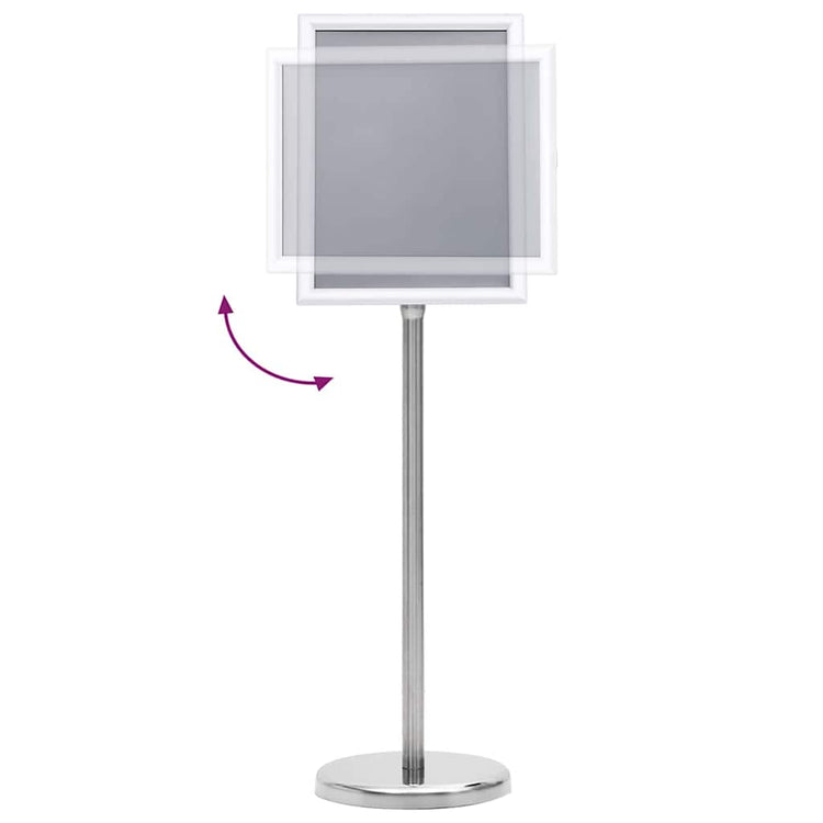 Vidaxl posterstandaards 2 st zilver 32.7 x 24 x 108 cm aluminium