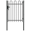 Vidaxl hekpoort met slot grijs 103 x 175 cm gepoedercoat staal