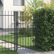 Vidaxl hekpoort boxtel 103 x 200 cm gepoedercoat staal grijs - afbeelding 1