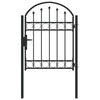 Vidaxl hekpoort met slot grijs 100 x 125 cm gepoedercoat staal