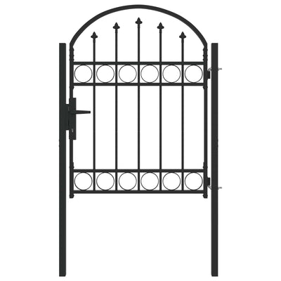 Vidaxl hekpoort met slot grijs 100 x 125 cm gepoedercoat staal