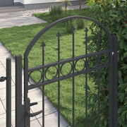 Vidaxl hekpoort met slot grijs 100 x 150 cm gepoedercoat staal - afbeelding 3