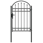 Vidaxl hekpoort met slot grijs 100 x 150 cm gepoedercoat staal - afbeelding 2