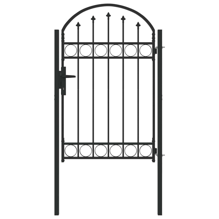 Vidaxl hekpoort met slot grijs 100 x 150 cm gepoedercoat staal