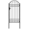 Vidaxl hekpoort met slot grijs 100 x 195 cm gepoedercoat staal