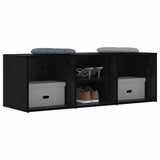 Vidaxl schoenenbank 102 x 35 x 35 cm bewerkt hout zwart eiken - afbeelding 3