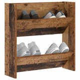 Vidaxl schoenenkast 60 x 18 x 60 cm bewerkt hout oud hout - afbeelding 3