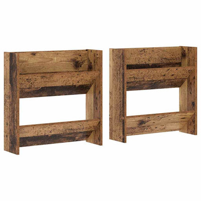 Vidaxl schoenenkast 2 st 60 x 18 x 60 cm bewerkt hout oud hout
