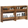 Vidaxl schoenenkast 2 pcs oudhout 60 x 18 x 60 cm bewerkt hout