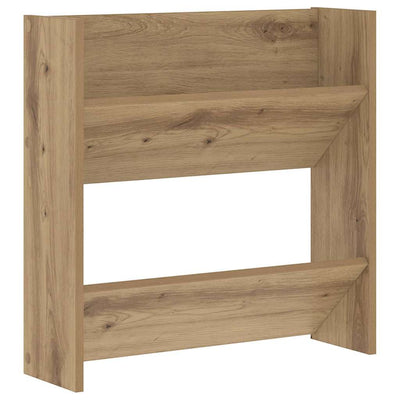 Vidaxl schoenenkast 60 x 18 x 60 cm bewerkt hout artisanaal eiken