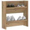 Vidaxl schoenenkast artisan eiken 60 x 18 x 60 cm bewerkt hout