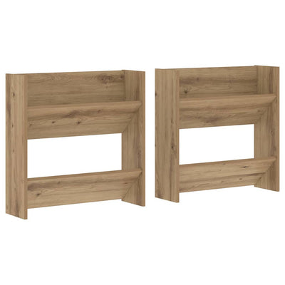Vidaxl schoenenkast 2 st 60 x 18 x 60 cm bewerkt hout artisanaal eiken