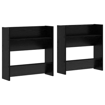 Vidaxl schoenenkast 2 st 60 x 18 x 60 cm bewerkt hout zwart eiken