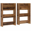 Vidaxl schoenenkast 2 pcs oudhout 60 x 18 x 90 cm bewerkt hout