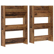 Vidaxl schoenenkast 2 st 60 x 18 x 90 cm bewerkt hout oud hout - afbeelding 2