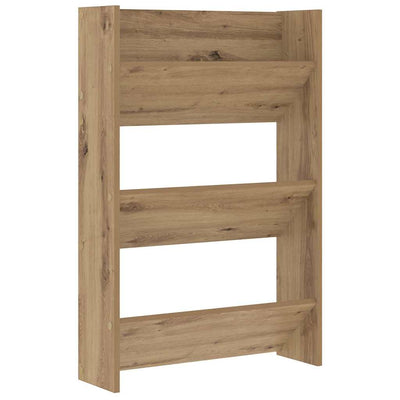 Vidaxl schoenenkast 60 x 18 x 90 cm bewerkt hout artisanaal eiken