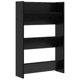 Vidaxl schoenenkast 60 x 18 x 90 cm bewerkt hout zwart eiken - afbeelding 2