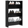 Vidaxl schoenenkast met plank zwart eiken 60 x 18 x 90 cm bewerkt hout