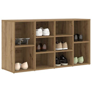 Vidaxl schoenenbank 103 x 30 x 54,5 cm bewerkt hout artisanaal eiken - afbeelding 3