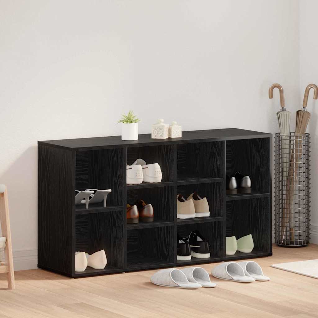 Vidaxl schoenenbank 103 x 30 x 54,5 cm bewerkt hout zwart eiken