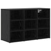 Vidaxl schoenenkast zwart eiken 77,5 x 30 x 51 cm bewerkt hout