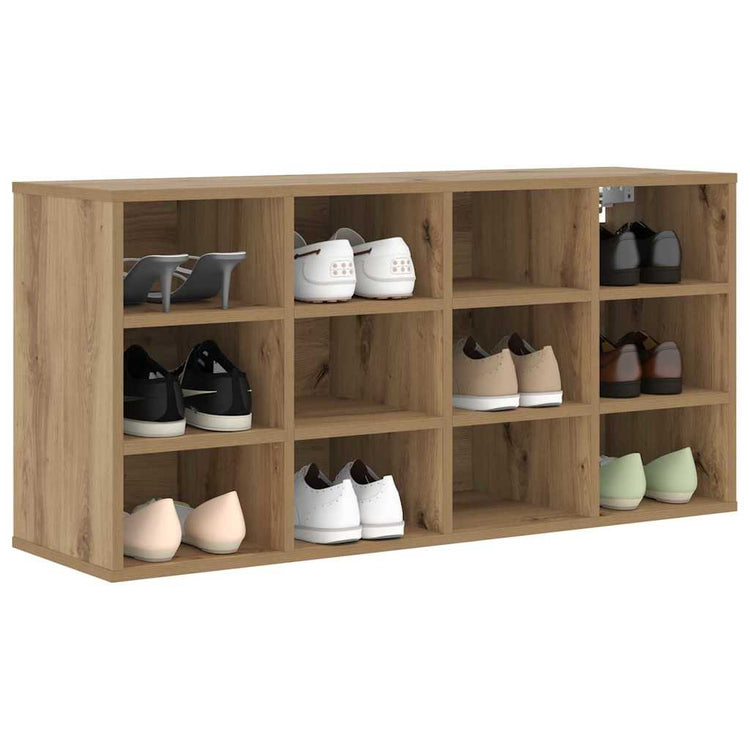 Vidaxl schoenenkast 103 x 30 x 51 cm bewerkt hout artisanaal eiken