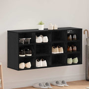 Vidaxl schoenenkast 103 x 30 x 51 cm bewerkt hout zwart eiken - afbeelding 1