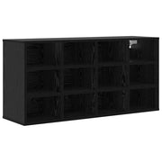 Vidaxl schoenenkast 103 x 30 x 51 cm bewerkt hout zwart eiken - afbeelding 2