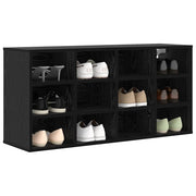 Vidaxl schoenenkast 103 x 30 x 51 cm bewerkt hout zwart eiken - afbeelding 3