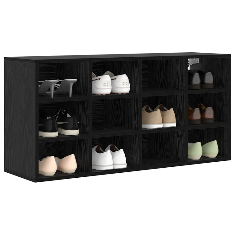Vidaxl schoenenkast 103 x 30 x 51 cm bewerkt hout zwart eiken