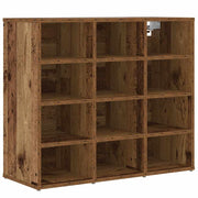 Vidaxl schoenenkast 77,5 x 30 x 67 cm bewerkt hout oud hout - afbeelding 2