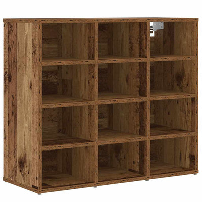 Vidaxl schoenenkast 77,5 x 30 x 67 cm bewerkt hout oud hout