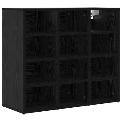 Vidaxl schoenenkast 77,5 x 30 x 67 cm bewerkt hout zwart eiken