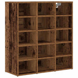 Vidaxl schoenenkast 77,5 x 30 x 83,5 cm bewerkt hout oud hout - afbeelding 2