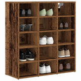 Vidaxl schoenenkast 77,5 x 30 x 83,5 cm bewerkt hout oud hout - afbeelding 3