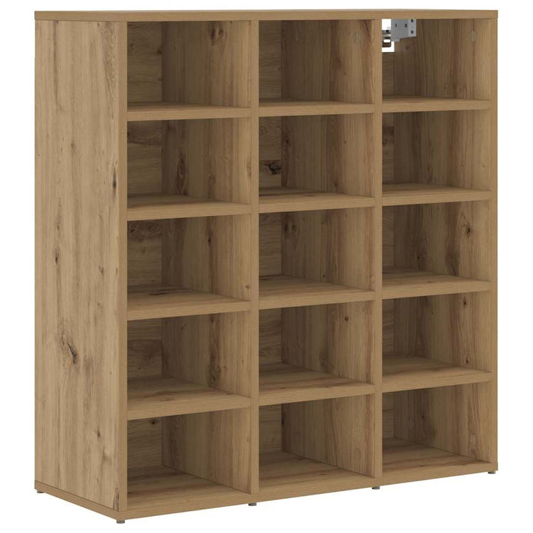 Vidaxl schoenenkast 77,5 x 30 x 83,5 cm bewerkt hout artisanaal eiken