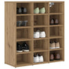 Vidaxl schoenenkast artisan eiken 77,5 x 30 x 83,5 cm bewerkt hout