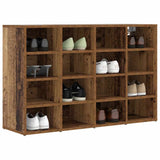Vidaxl schoenenkast 103 x 30 x 67 cm bewerkt hout oud hout - afbeelding 3